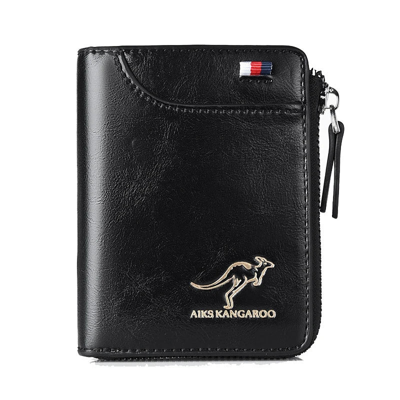 Cartera de cuero con bloqueo RFID